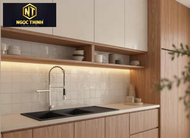 TỦ BẾP ĐƠN GIẢN NGỌC THỊNH - TB01